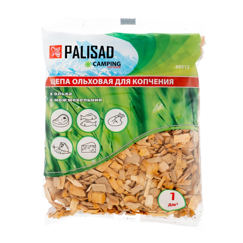 Щепа ольховая с можжевельником для копчения, Camping Palisad (69512)