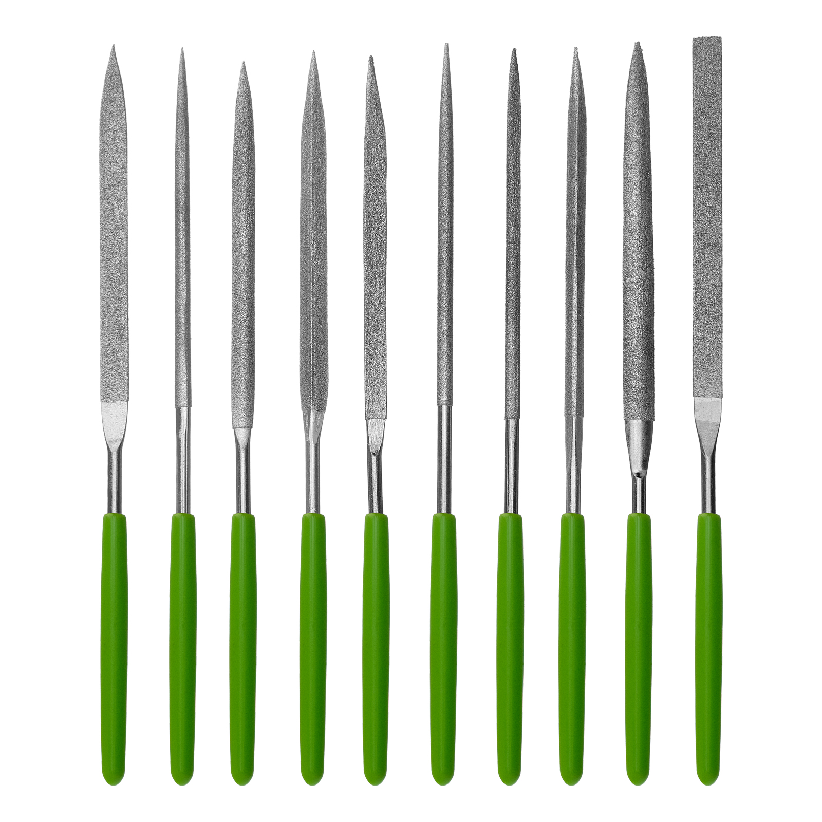 Набор надфилей алмазных 140 х 70 х 3 мм, 10 шт Сибртех (158357)