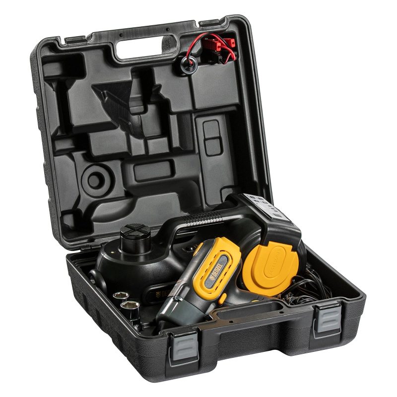 Домкрат электрогидравлический «3 в 1» (1,5 т), 12В, с гайковертом электрическим, в наборе  Denzel (51190)