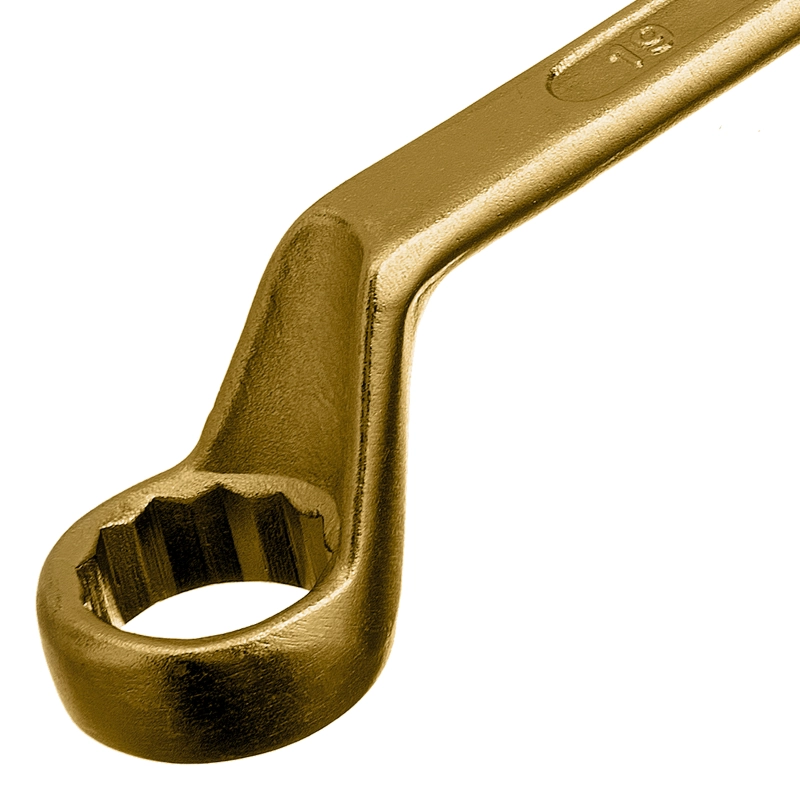 Ключ накидной, 17 х 19 мм, желтый цинк Сибртех (14626)