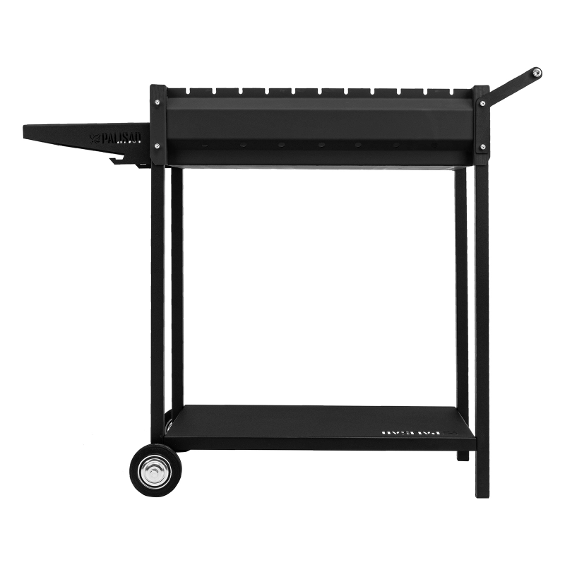 Мангал сварной на колесах, 662 х 390 х 152/805 мм, сталь 2 мм, кочерга в комплекте, Camping Palisad (69669)