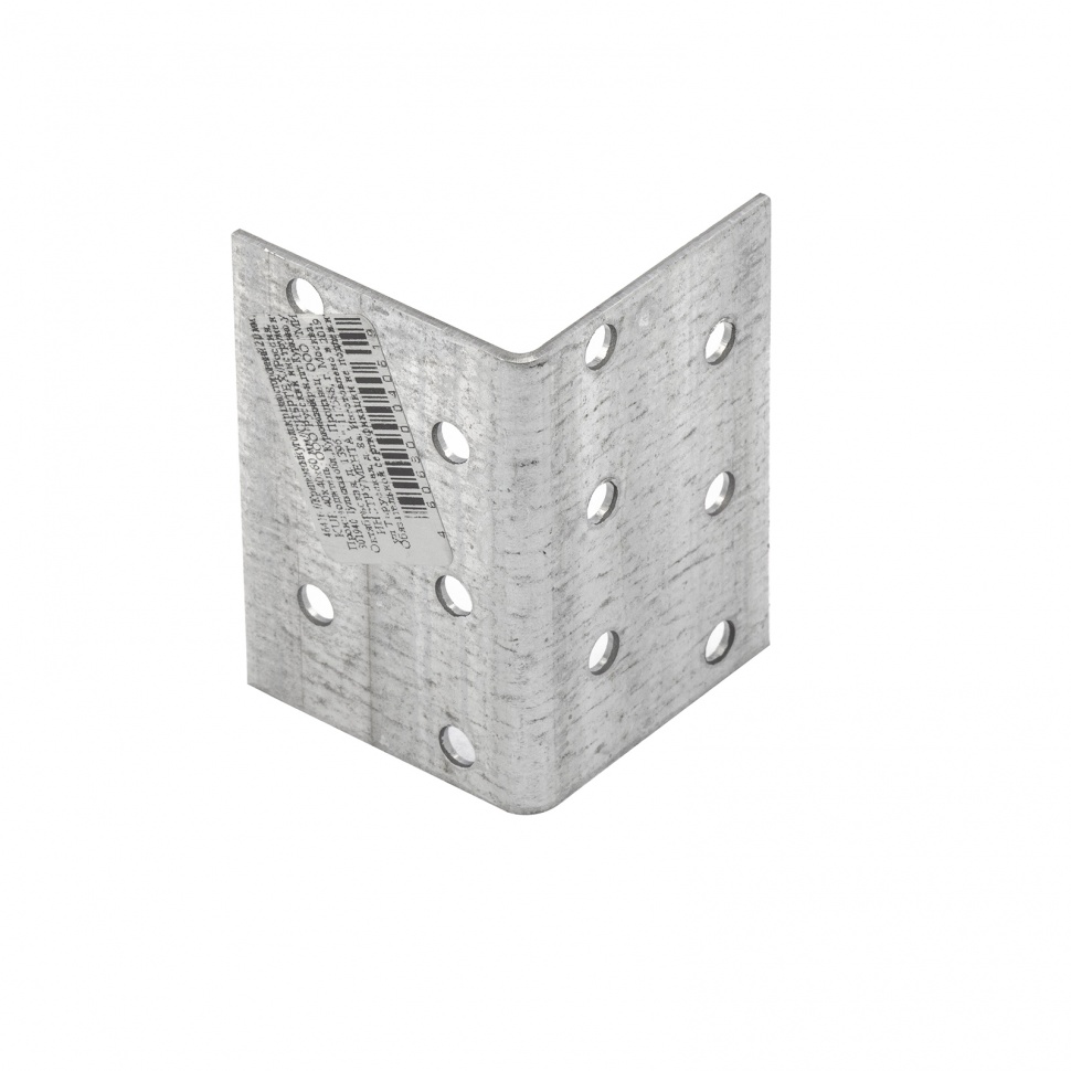 Крепежный уголок равносторонний 2 мм, KUR 40 x 40 x 60 мм Сибртех (46416)