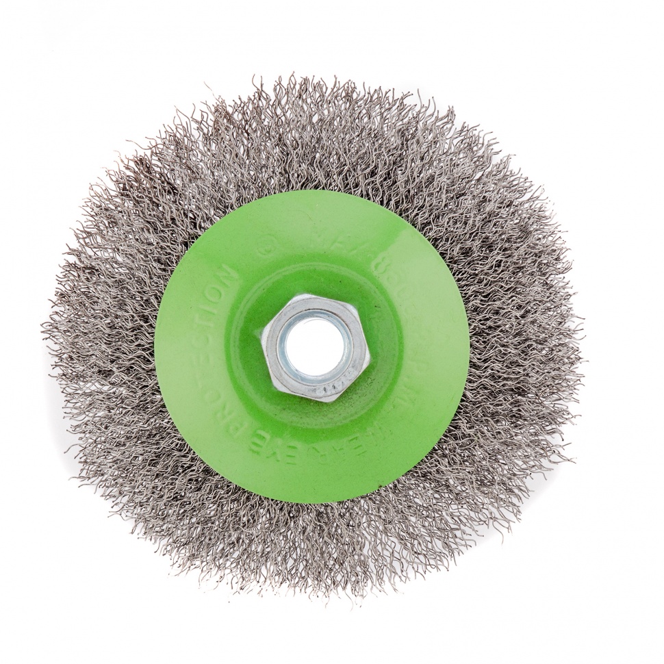 Щетка для УШМ, 115 мм, М14, "тарелка", витая проволока 0.3 мм Сибртех (746127)