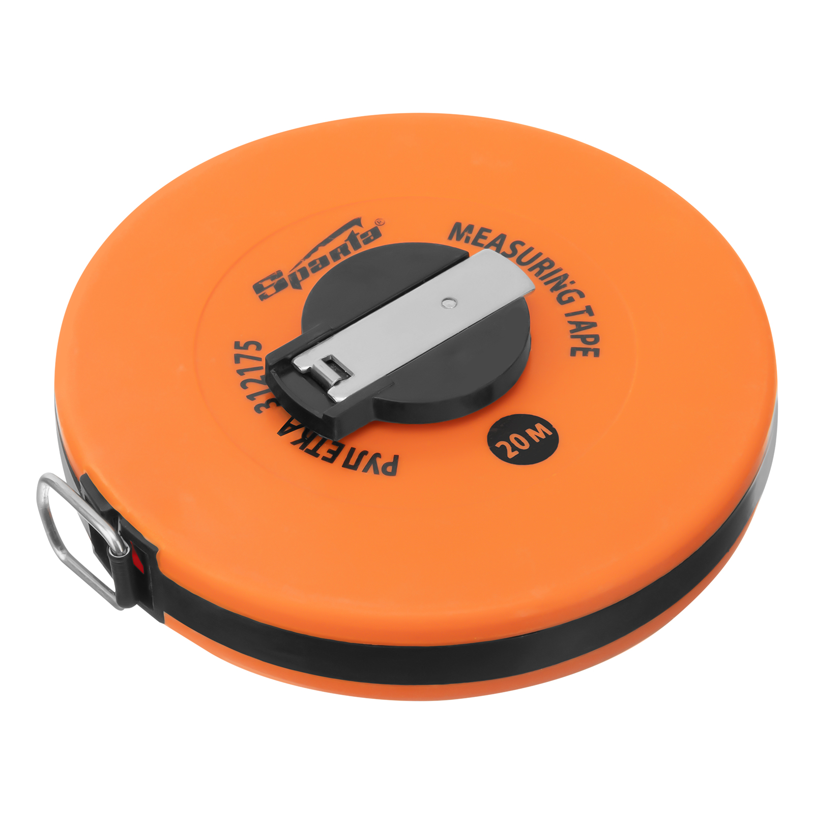 Рулетка геодезическая, 20 м х 12,5 мм, лента ПВХ, закрытый круглый корпус Sparta (312175)