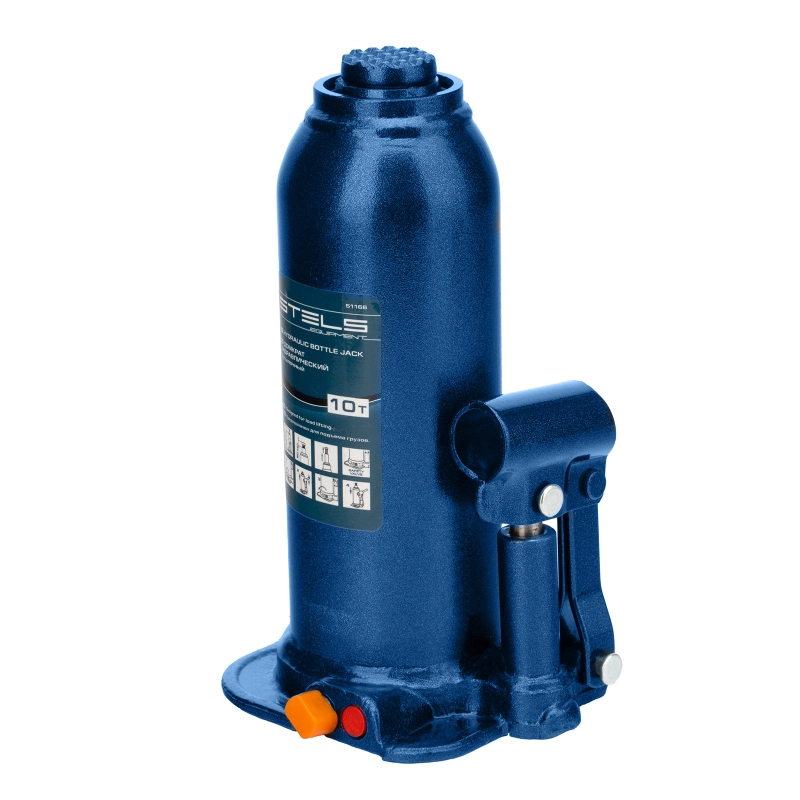 Домкрат гидравлический бутылочный, 10 т, h подъема 222-447 мм Stels (51166)