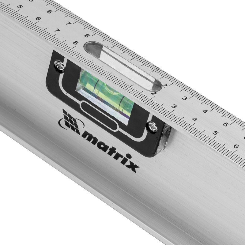 Уровень алюминиевый "Рельс", 2000 мм, 3 глазка (1 поворотный) Matrix (34041)