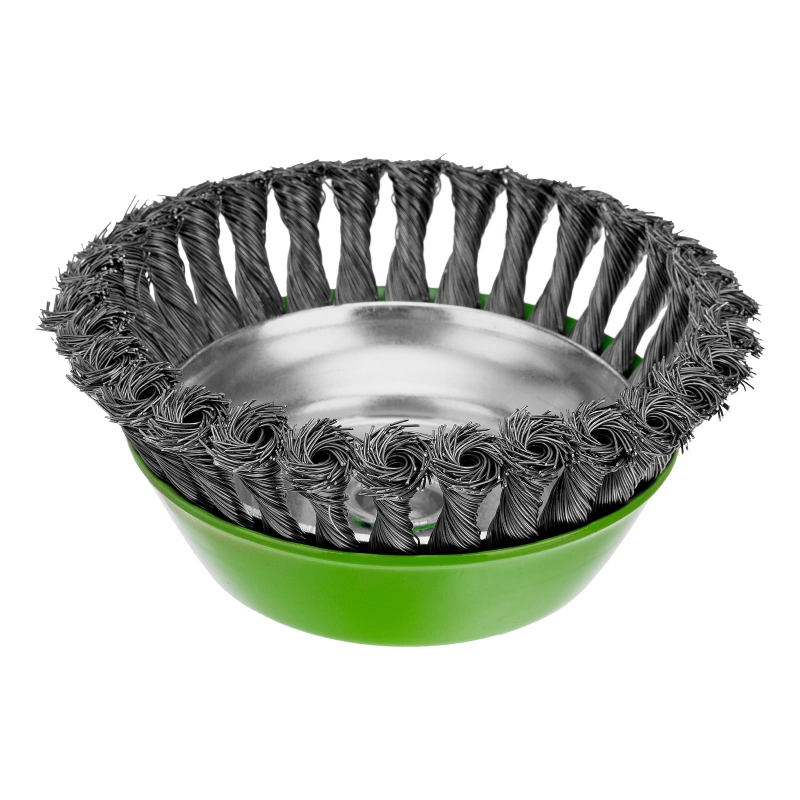 Щетка для УШМ, 150 мм, М14, "чашка", крученая проволока 0.5 мм Сибртех (746297)