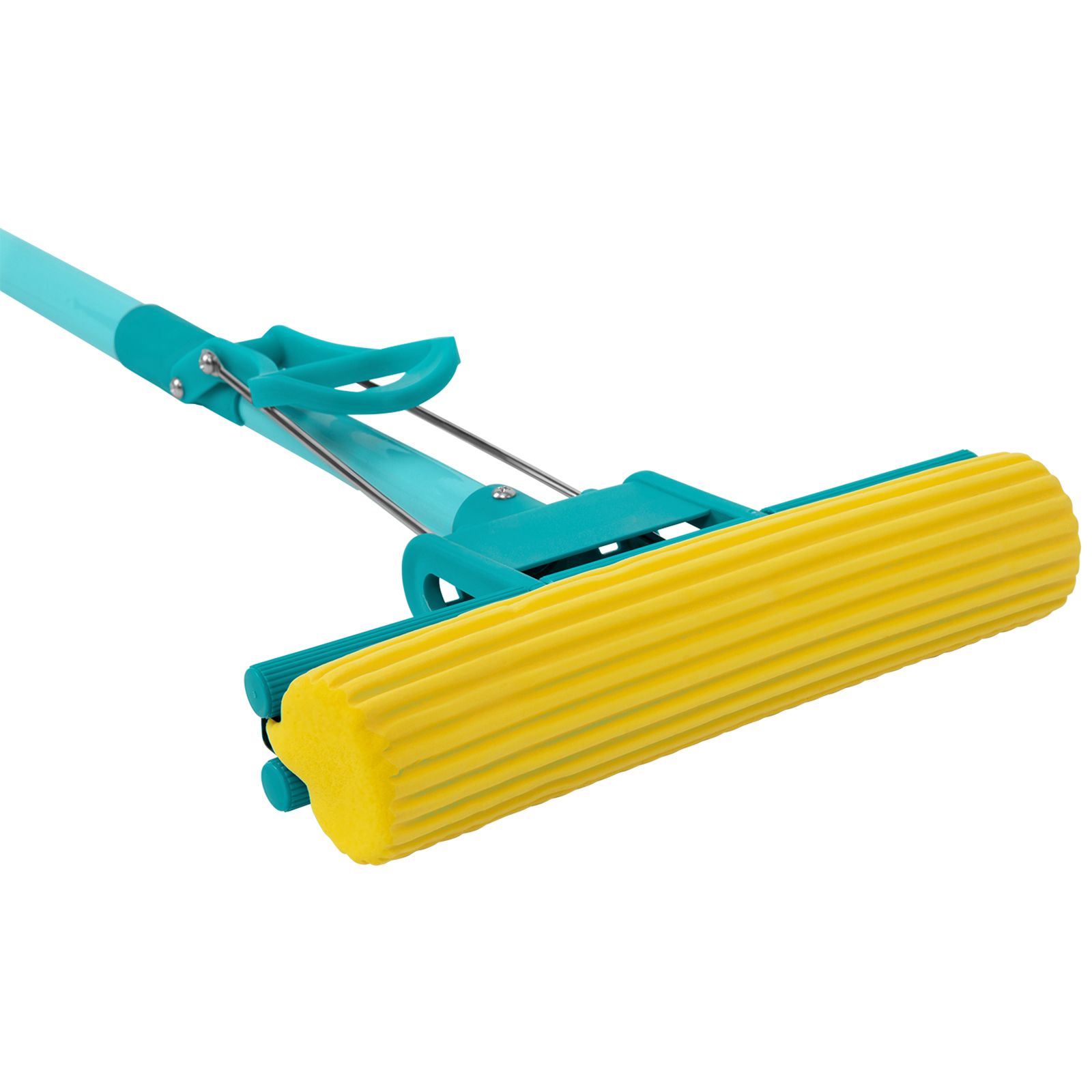 Швабра отжимная, 110 см, губка PVA 26х5,5х6 см, телескопическая рукоятка, бирюзовая, Home Palisad (935165)