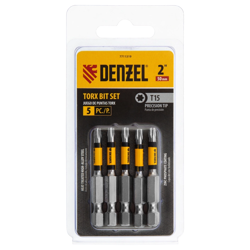 Бита T15x50, 5 шт. Denzel (7711319)