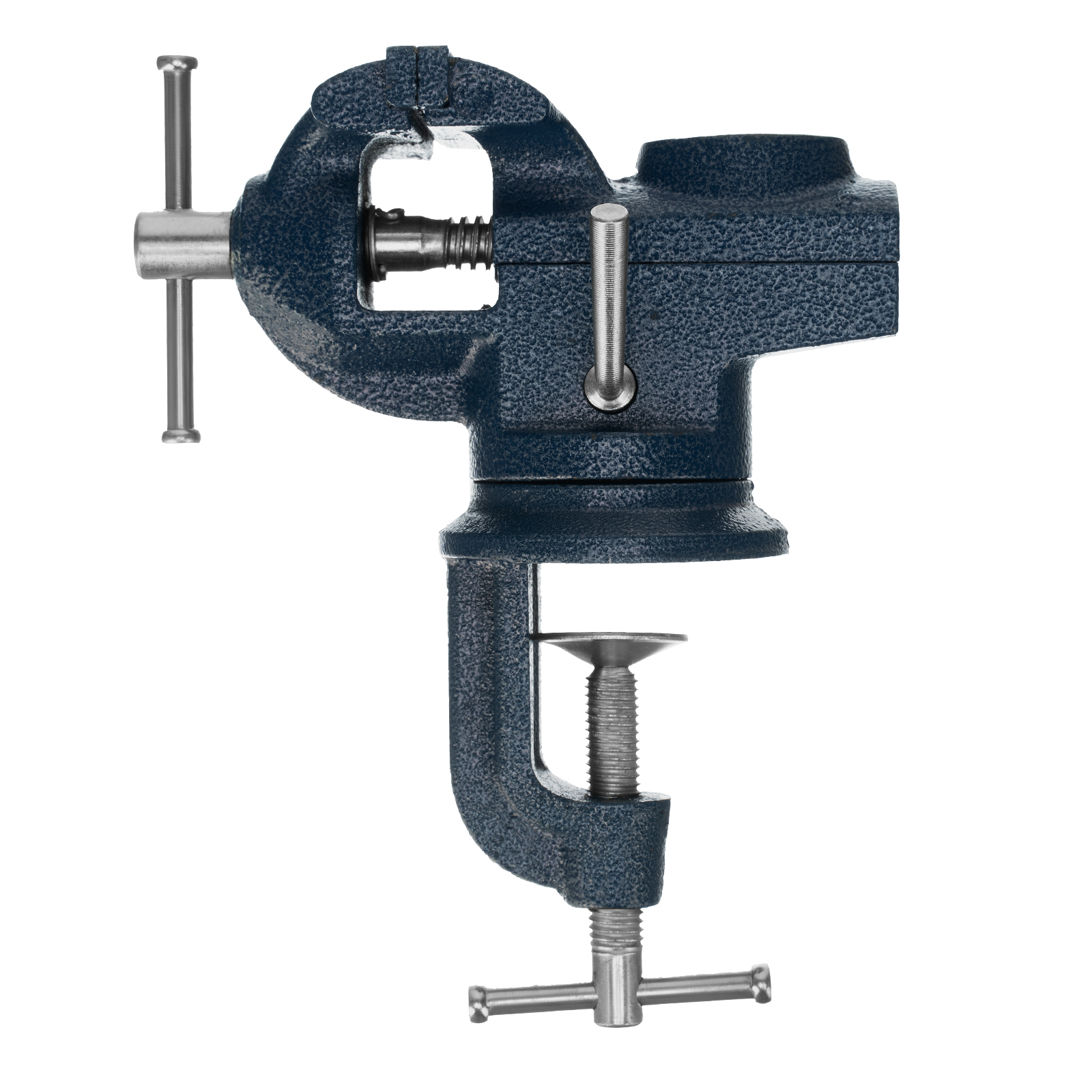 Тиски слесарные, настольные, поворотные, ширина рабочих губок 50 мм, наковальня Сибртех (18668)