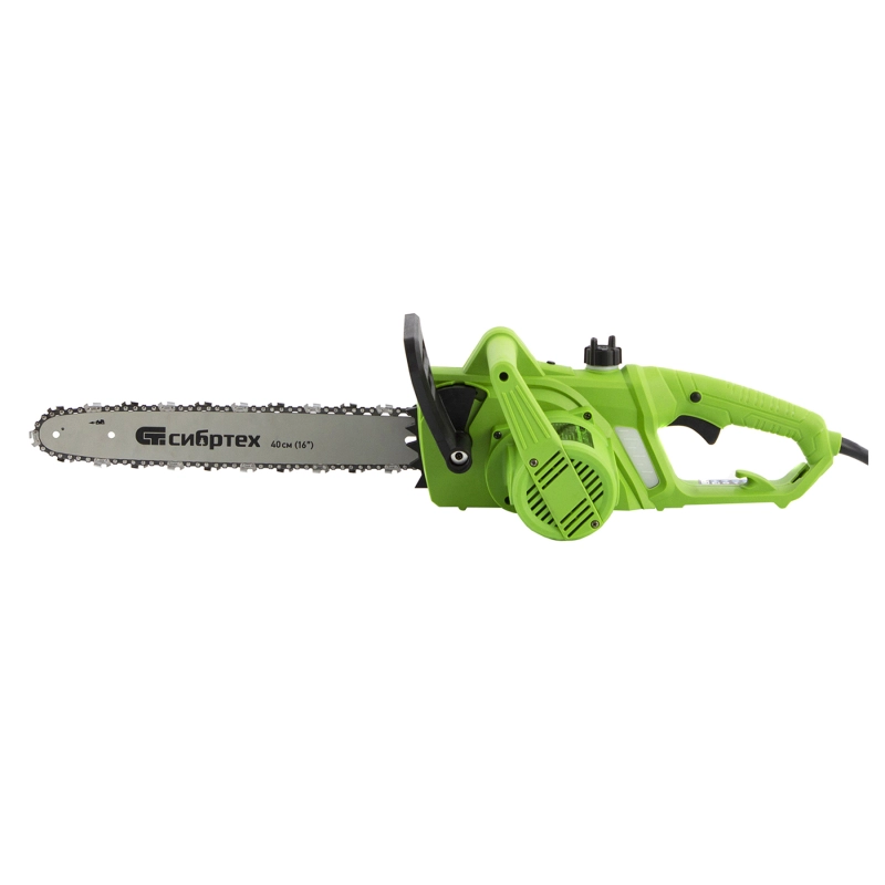 Пила цепная электрическая ПЦЭ-2000П с поперечным двигателем, 2.0 кВт, 16'' (40 см) Сибртех (95613)