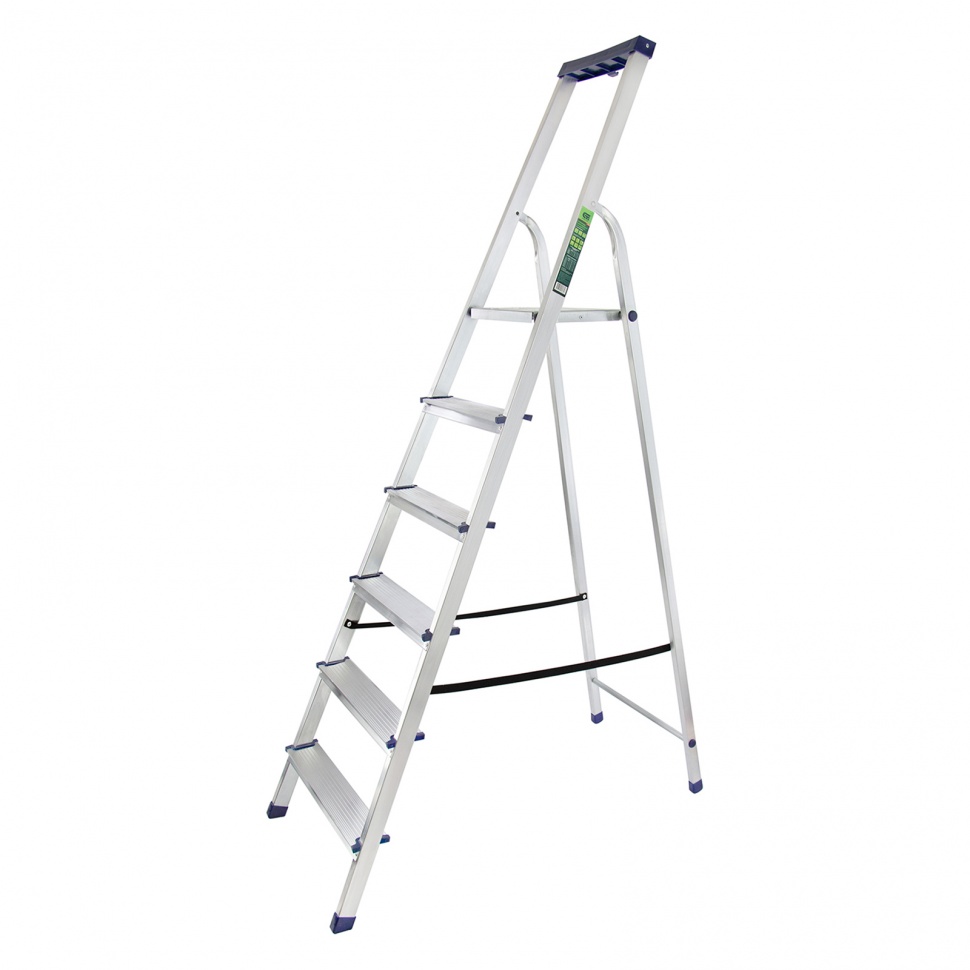 Стремянка алюминиевая с органайзером " Универсал", 6 ступеней, Сибртех (97896)