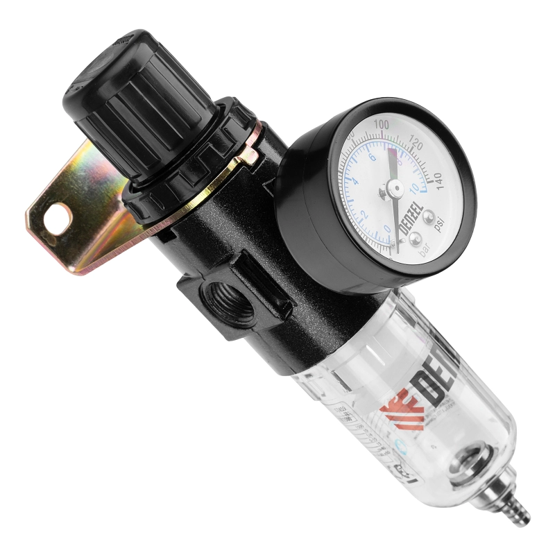 Фильтр-регулятор FR1500, 10 бар, 1500 л/мин, 1/4" Denzel (57459)