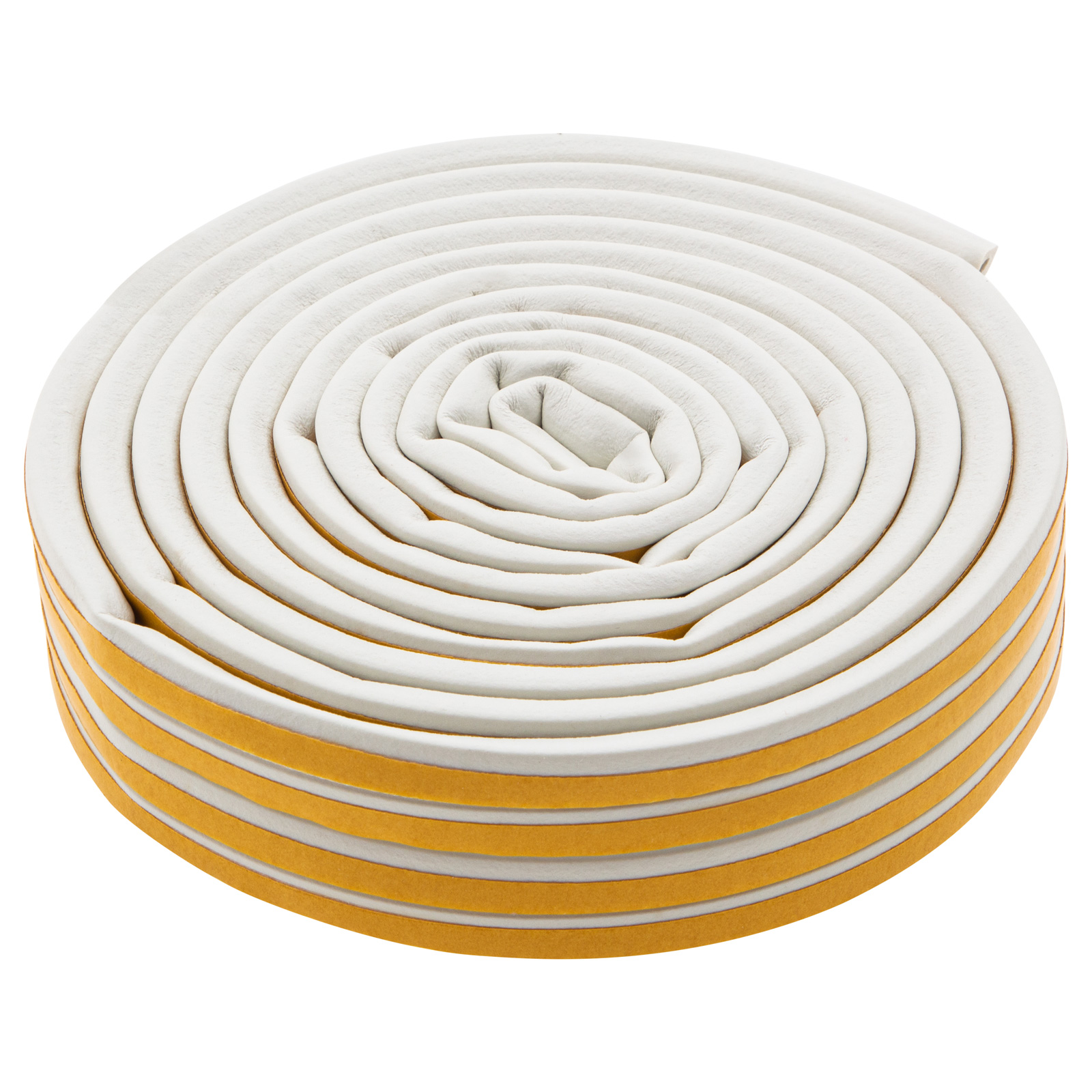 Уплотнитель резиновый, 12 м, профиль "D", белый Сибртех (88909)