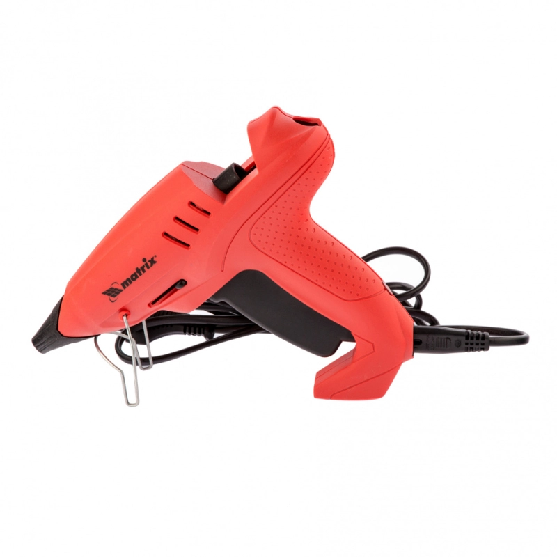 Клеевой пистолет 11 мм, подставка, кейс, 20 (160) Вт, 16 г/мин, регулятор 150-200° Matrix (93015)