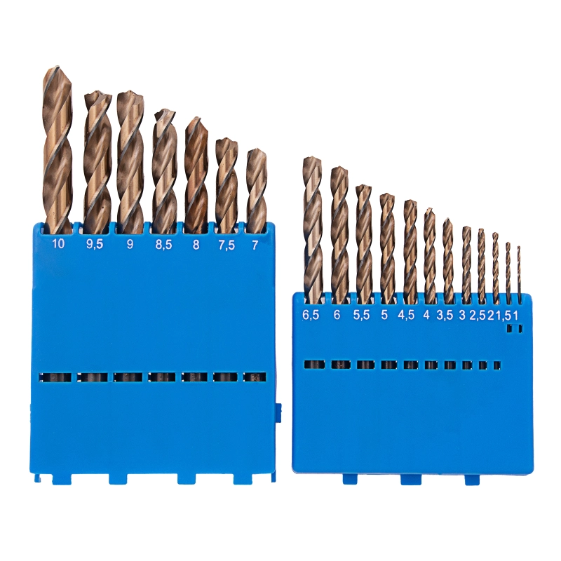Набор сверл по металлу, 1-10 мм (через 0.5 мм) 19 шт, Р6М5, многогранная заточка, бокс Барс (72378)