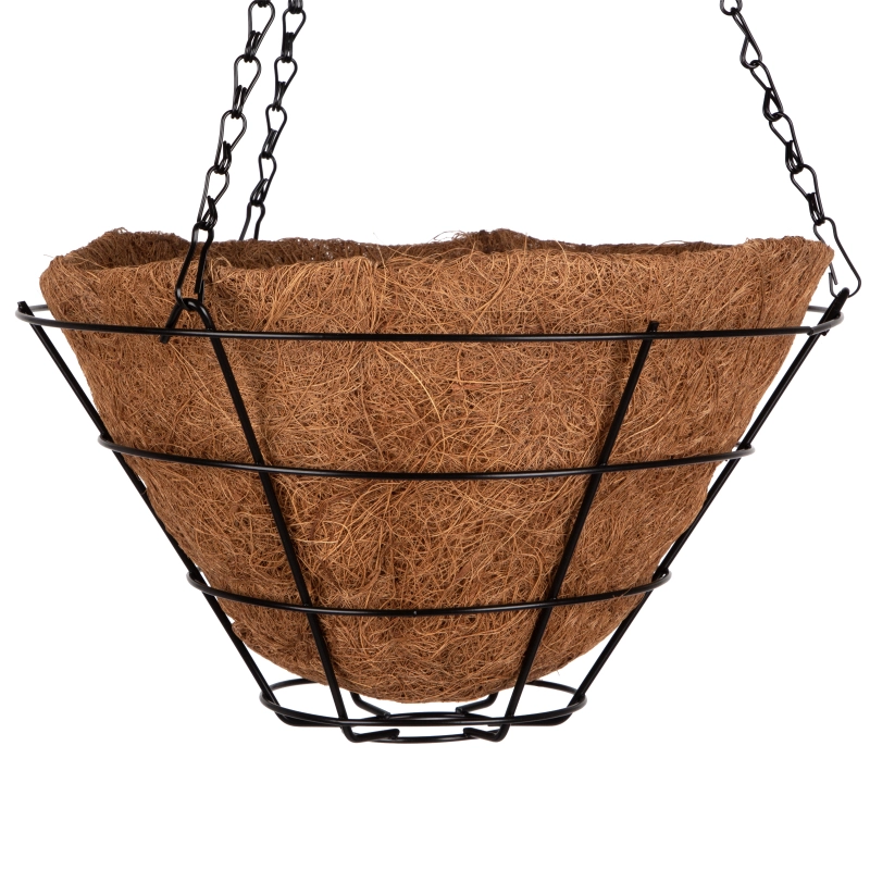 Кашпо подвесное с вкладышем из коковиты, конус D 30 см Palisad (69021)