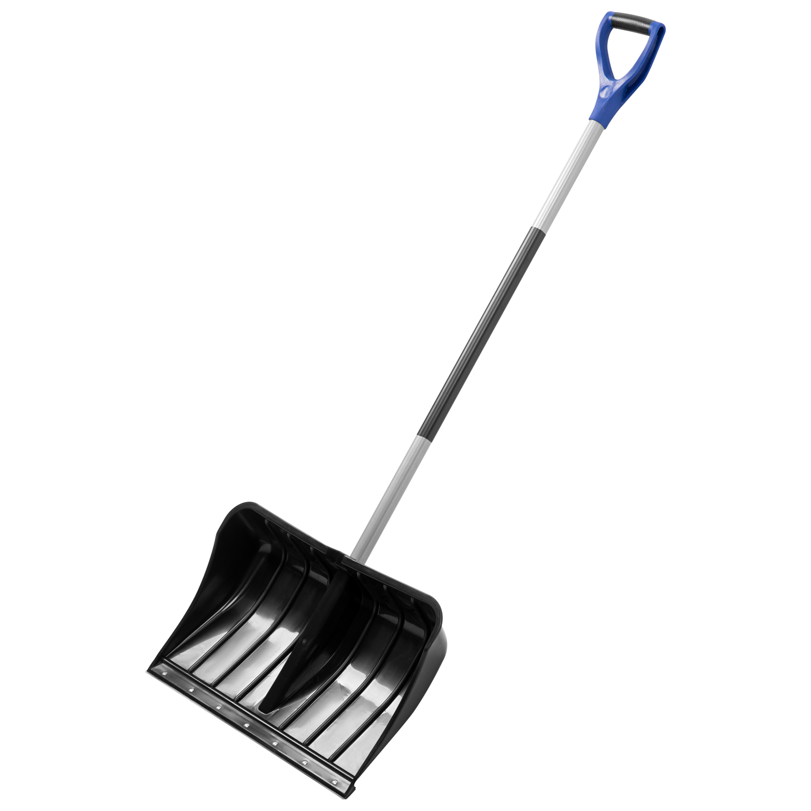 Лопата для уборки снега пластиковая, 540 х 375 х 1520 мм, стальной черенок,стальная планка, Palisad (61568)