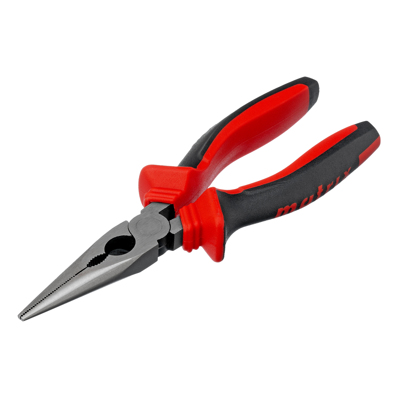 Длинногубцы прямые, 180 мм, хром-ванадий, двухкомпонентные рукоятки Matrix (17310)