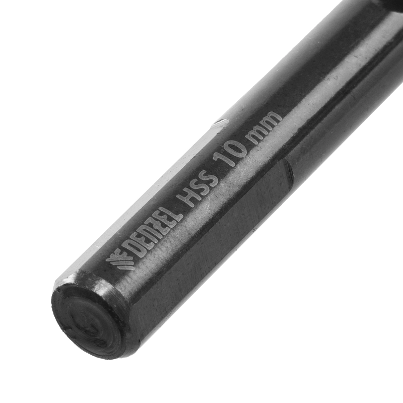 Сверло по металлу, 10 мм, HSS-Tin, Golden Tip, 8 шт. Denzel (717222)