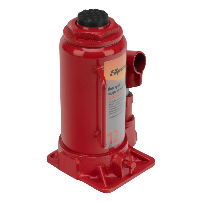 Домкрат гидравлический бутылочный 12 т, h подъема 205-400 мм Sparta Compact (50336)