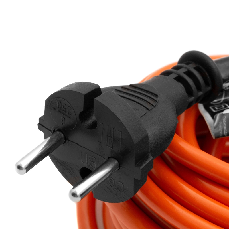 Удлинитель-шнур силовой 10 м, 6А, тип УХз6, ПВС, 1 розетка без заземления Сибртех (95811)