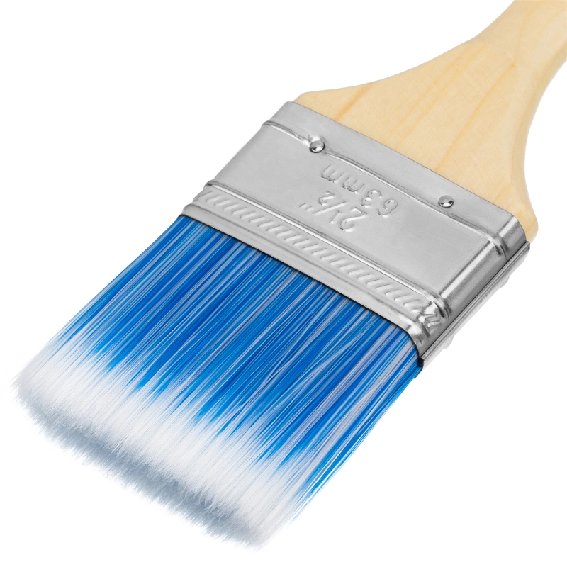 Кисть плоская "Евро" 2.5", искусственная щетина, деревянная ручка MTX (83072)