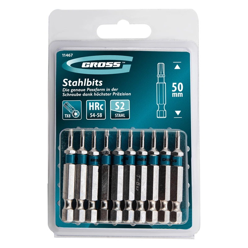 Бита Torx 8 х 50, сталь S2, 10 шт. Gross (11467)