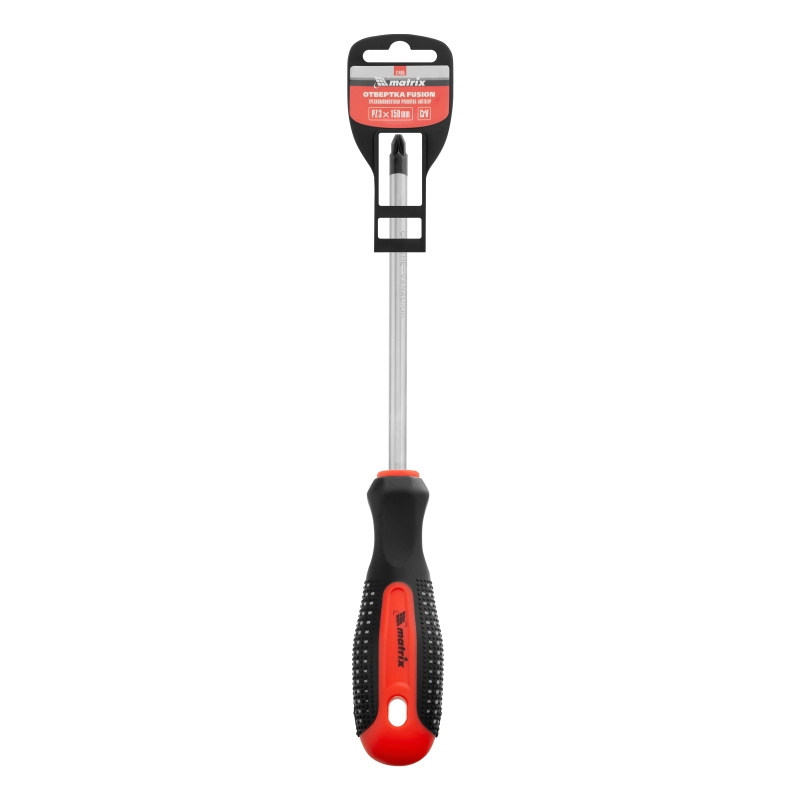 Отвертка Fusion, PZ3 x 150 мм, CrV, трехкомпонентная рукоятка "Anti slip" Matrix (11405)