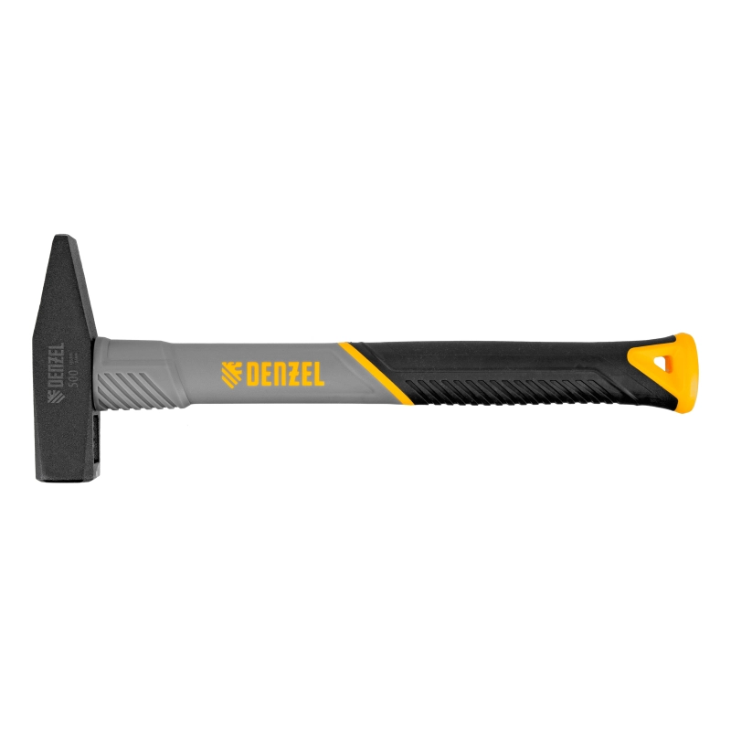 Молоток слесарный, 500 г, кованый, фибергласовая рукоятка c TPR покрытием Denzel (10485)