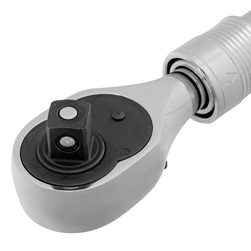 Ключ-трещотка телескопический 1/2", 305-445 мм, CrV, 72 зуба, с быстрым сбросом, хром Gross (14070)