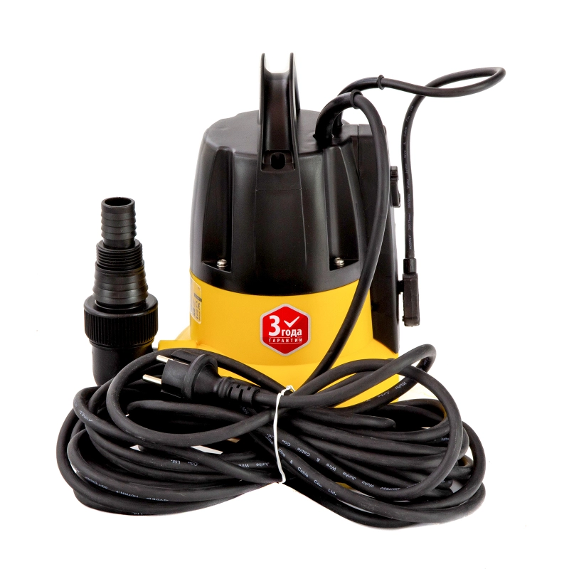 Дренажный насос DP500E, 500 Вт, подъем 7 м, 7000 л/ч Denzel (97218)