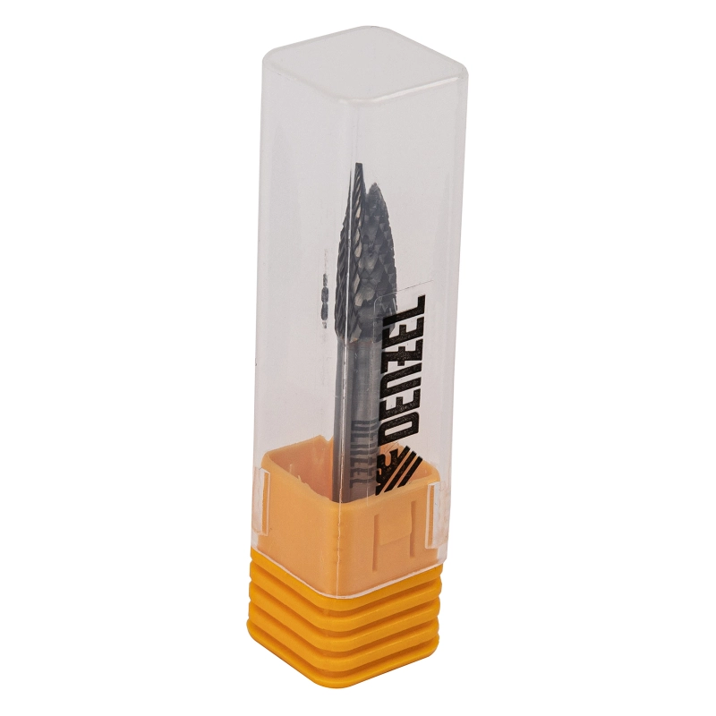 Борфреза по металлу твердосплавная, параболическая заостренная, тип-G, 8 мм Denzel (72047)