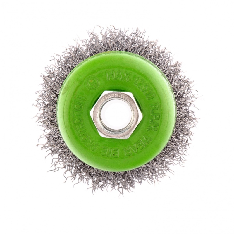 Щетка для УШМ, 65 мм, М14, "чашка", витая проволока 0.3 мм Сибртех (746037)