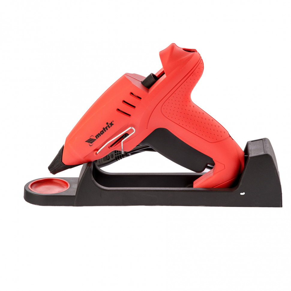 Клеевой пистолет 11 мм, подставка, кейс, 20 (160) Вт, 16 г/мин, регулятор 150-200° Matrix (93015)