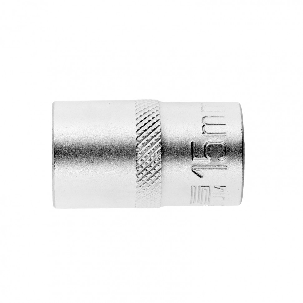 Головка торцевая, 15 мм, двенадцатигранная, CrV, под квадрат 1/2, хромированная Stels (13660)