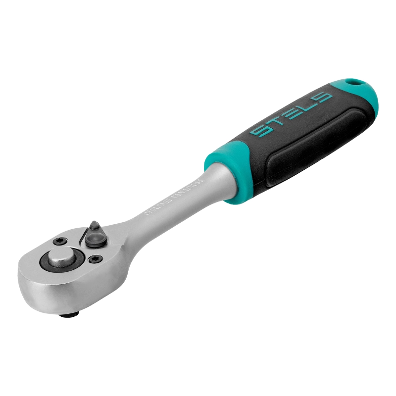 Набор торцевых головок, 1/4", головки 4 - 13 мм, с трещот. ключом, CrV,11 предметов Stels (14125)