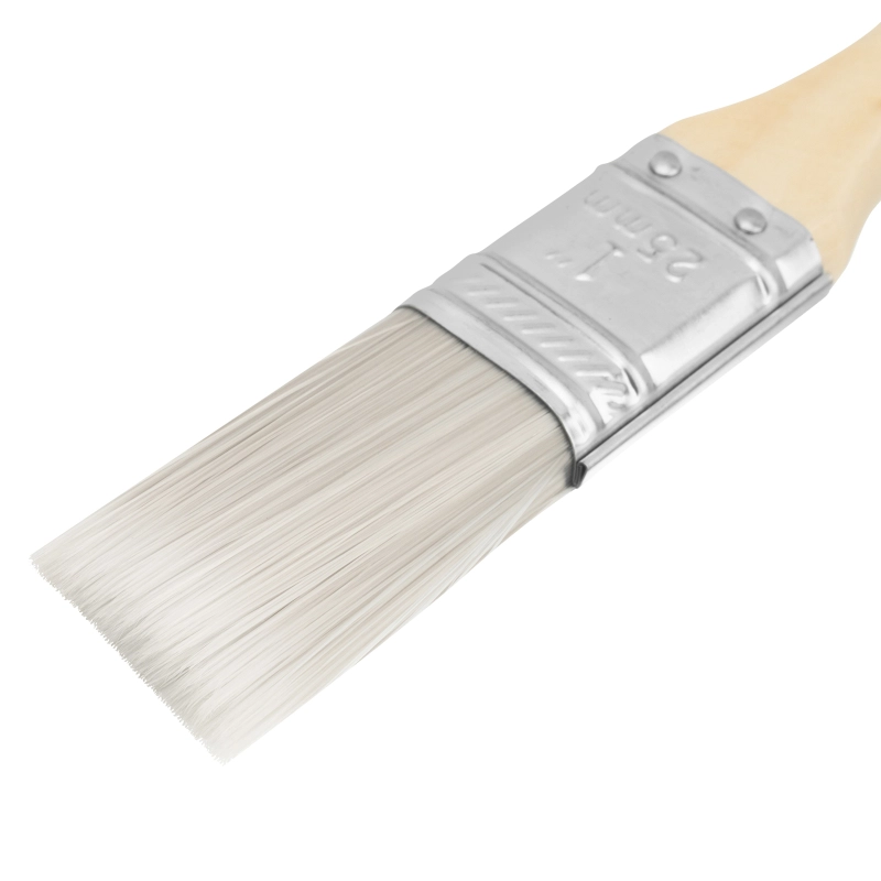 Кисть плоская для лаков "Евро" 1", искусственная щетина, деревянная ручка MTX (83085)