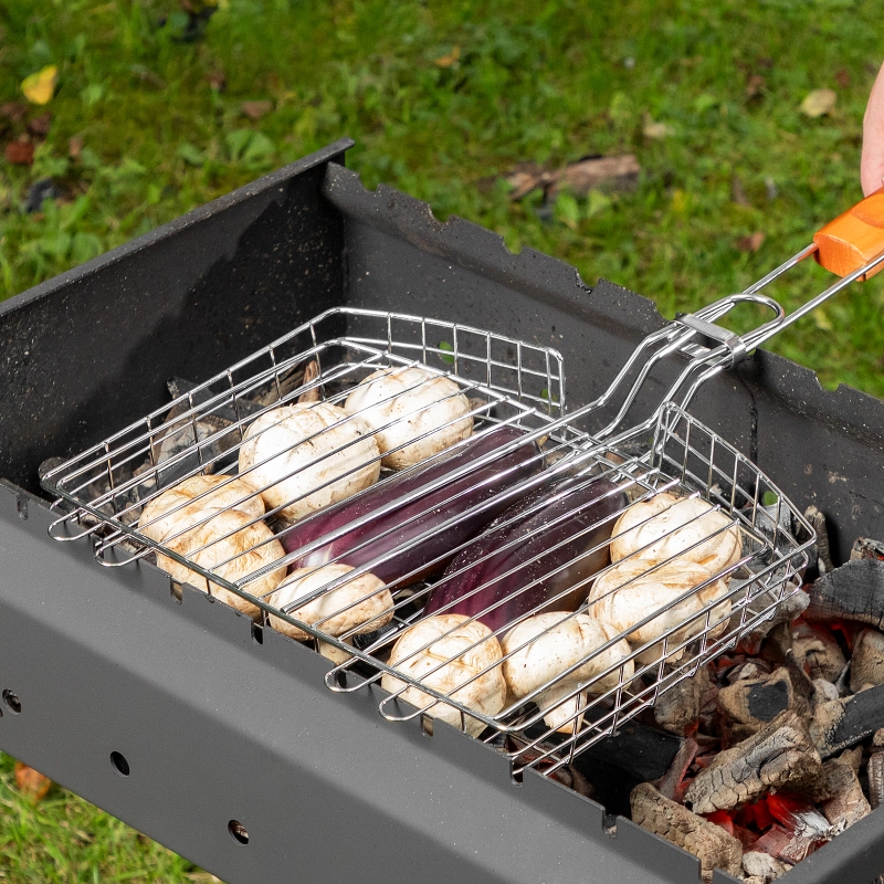 Решетка гриль 305 х 235 х 55 мм, объемная, хромированная Camping Palisad (69559)