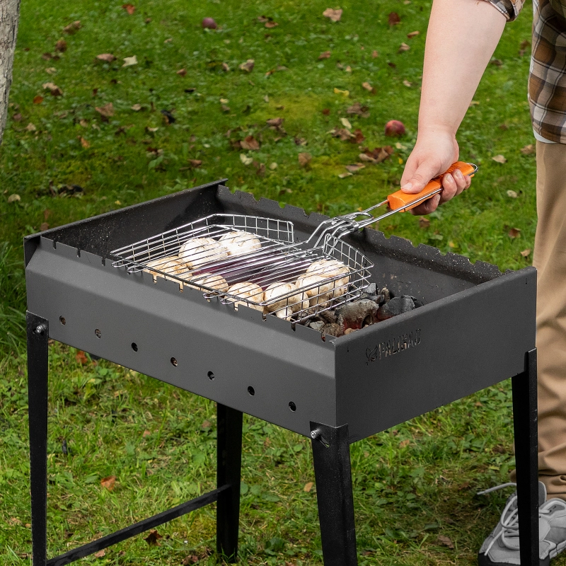 Решетка гриль 305 х 235 х 55 мм, объемная, хромированная Camping Palisad (69559)