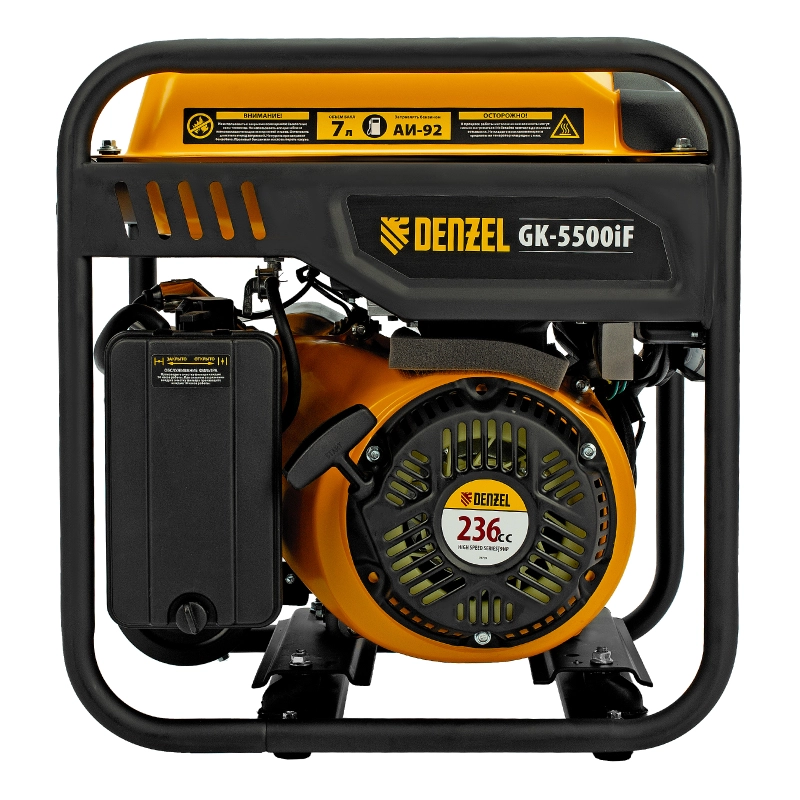 Генератор инверторный GK-5500iF, 5,5 кВт, 230 В, ручной старт DENZEL (94709)