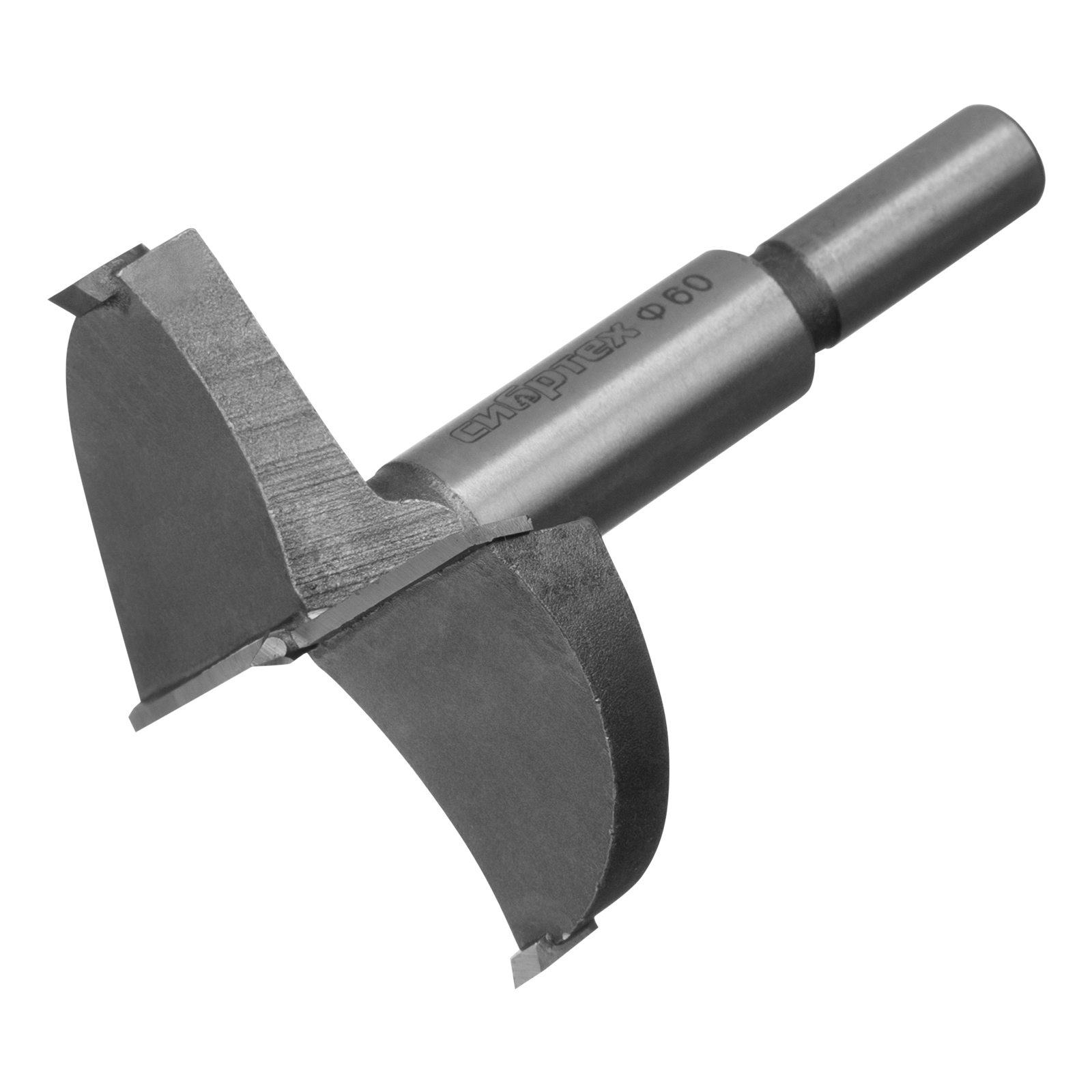 Сверло Форстнера по дереву, 60 мм, цилиндрический хвостовик Сибртех (704860)