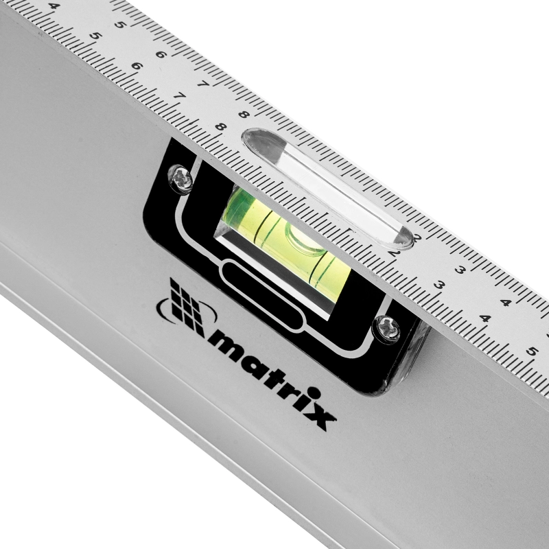 Уровень алюминиевый "Рельс", 600 мм, 3 глазка (1 поворотный) Matrix (34023)