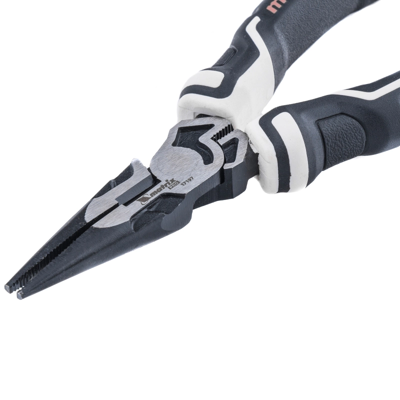 Длинногубцы прямые 165 мм, усиленная система, Pro Matrix (17197)