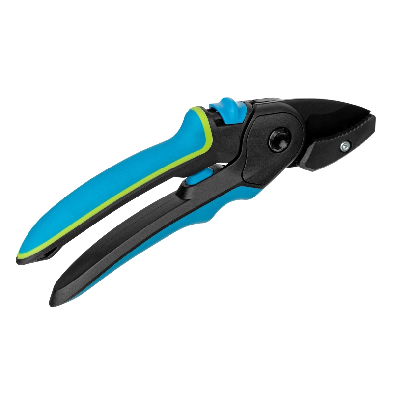 Секатор с наковальней, 220 мм, регулировка захвата, трехкомпонентные рукоятки, Luxe, Palisad (604805)