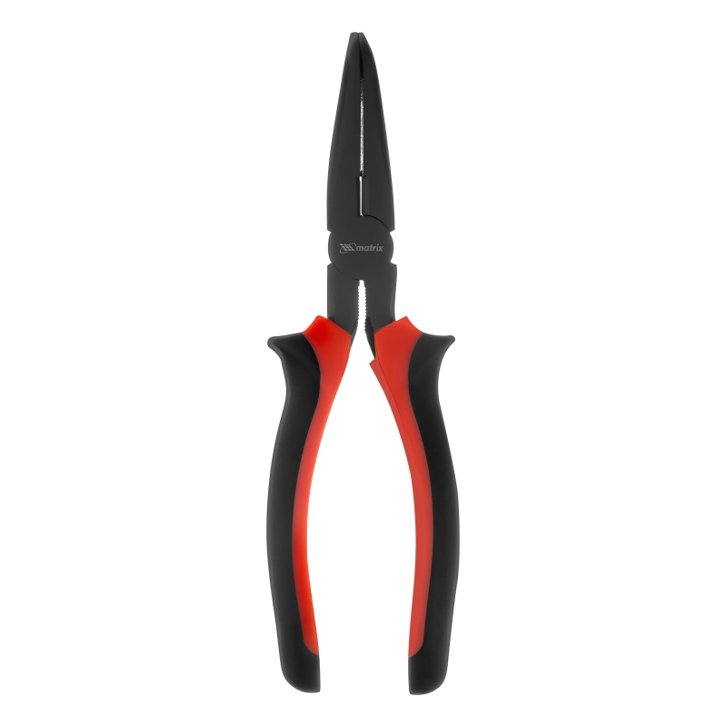 Длинногубцы изогнутые Black Nickel, 200 мм, двухкомпонентные рукоятки Matrix (17462)