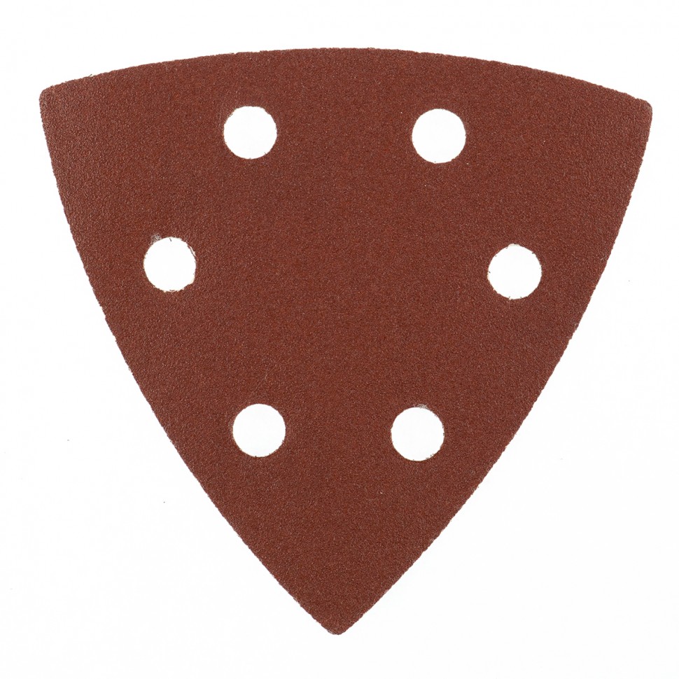 Треугольник абразивный на ворсовой подложке под "липучку", перфорированный, P 180, 93 мм, 5 шт Matrix (73864)
