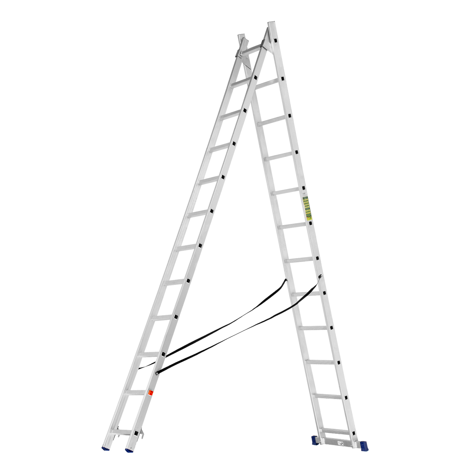 Лестница, 2 х 12 ступеней, алюминиевая, двухсекционная, Сибртех (97912)