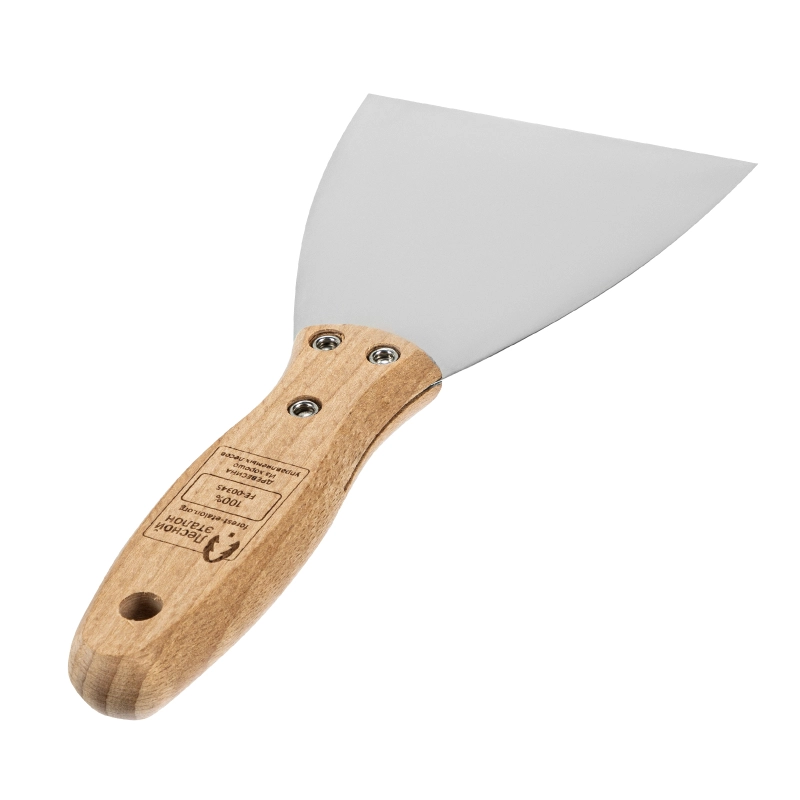 Шпательная лопатка из нержавеющей стали, 100 мм, буковая рукоятка, EFP Matrix (85617)