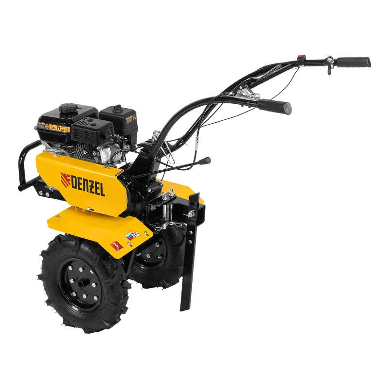 Мотоблок DPT-270, 7 л.с., ремен.сцеп, шир 85 см, глуб 35 см,фрез 3х4,ШОМ,скор 2В/1Н,кол 8" Denzel (56432)